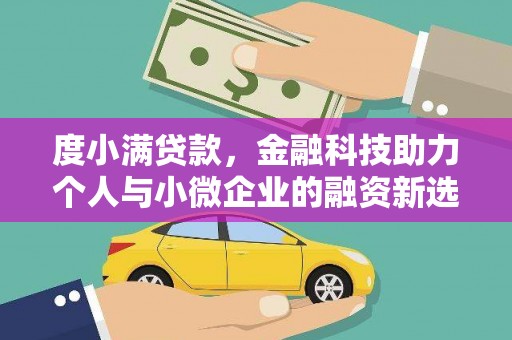 巴州度小满贷款，金融科技助力个人与小微企业的融资新选择