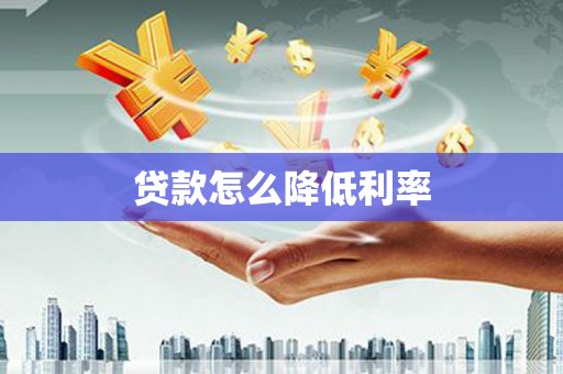 巴州贷款怎么降低利率