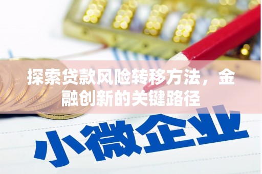 巴州探索贷款风险转移方法，金融创新的关键路径